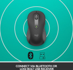 Logitech Signature M650 L LEFT – trådløs mus, svart