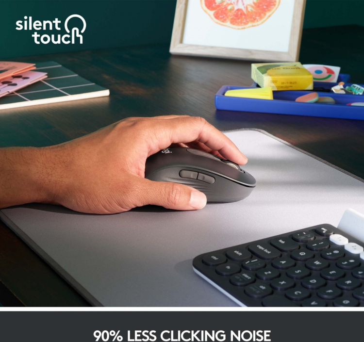 Logitech Signature M650 L LEFT – trådløs mus, svart