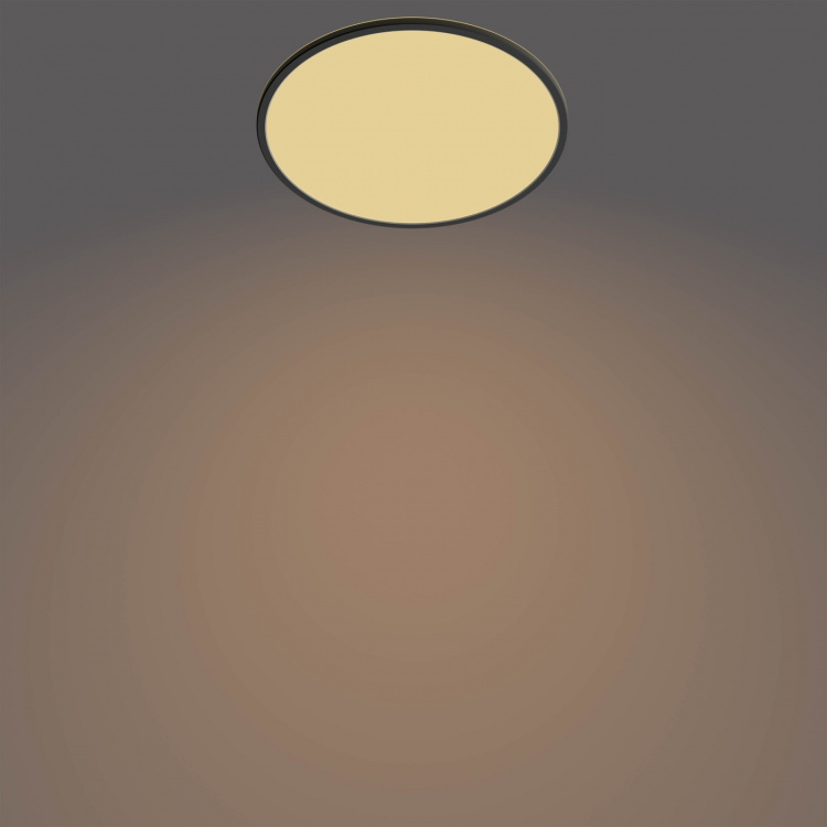 Philips Superslim CL550 taklampe, rund, svart, 1900 lm, 2700K