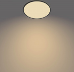 Philips Superslim CL550 taklampe, rund, svart, 1900 lm, 2700K