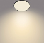 Philips Superslim CL550 taklampe, rund, svart, 1900 lm, 2700K