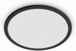 Philips Superslim CL550 taklampe, rund, svart, 1300 lm, 2700K