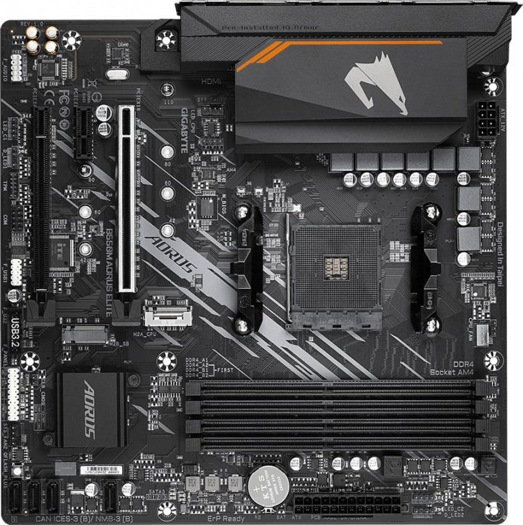 Gigabyte B550M AORUS ELITE AM4 mATX-hovedkort