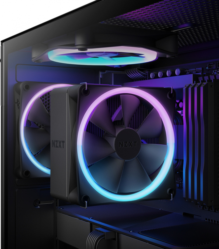NZXT T120 RGB-prosessorkjøler, svart 