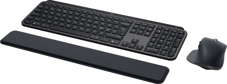 Logitech MX Keys S Combo – tastatur og mus med håndleddstøtte, grafittgrå. Se