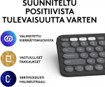 Logitech Pebble Keys 2 K380s-tastatur, grå