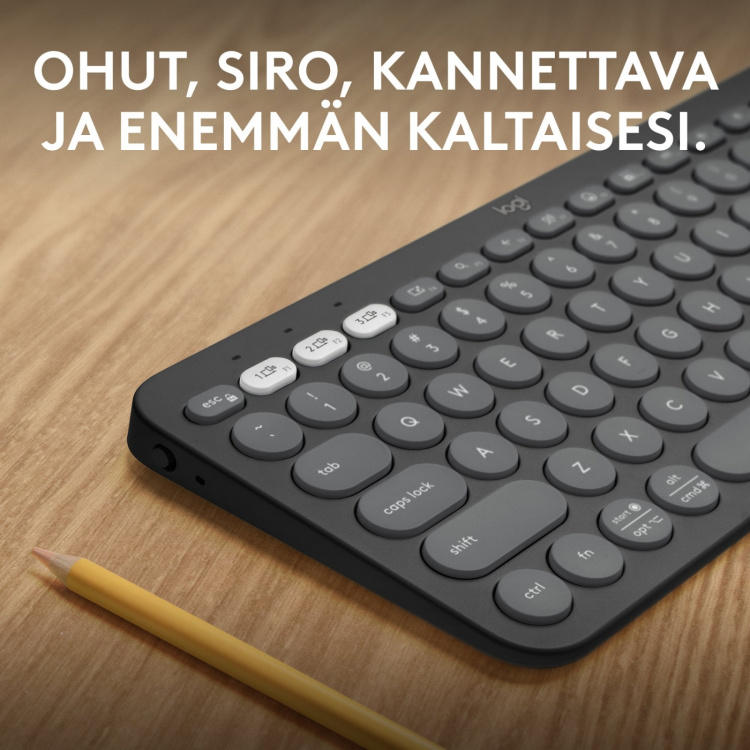 Logitech Pebble Keys 2 K380s-tastatur, grå