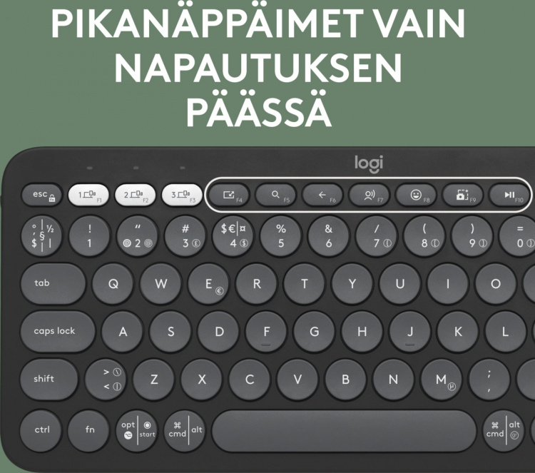 Logitech Pebble Keys 2 K380s-tastatur, grå