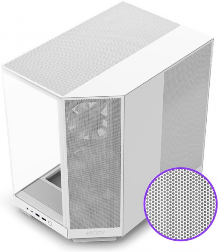 NZXT H6 Flow ATX-kabinett med panoramavindu, svart I utformingen