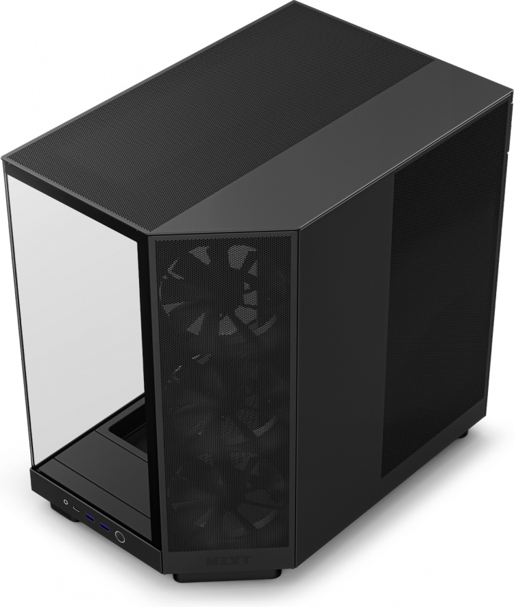 NZXT H6 Flow ATX-kabinett med panoramavindu, svart I utformingen