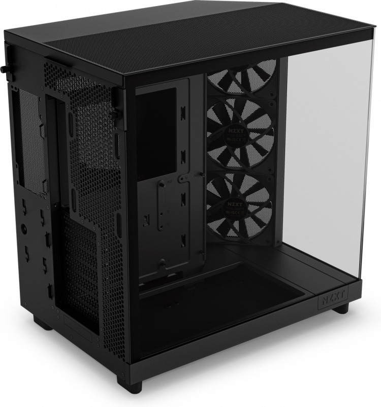NZXT H6 Flow ATX-kabinett med panoramavindu, svart I utformingen