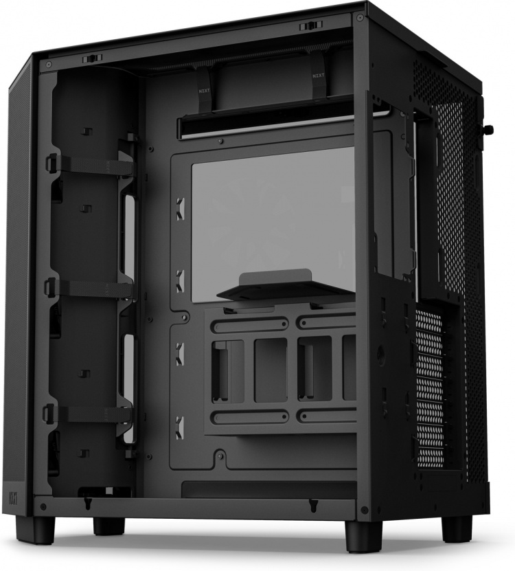 NZXT H6 Flow ATX-kabinett med panoramavindu, svart I utformingen