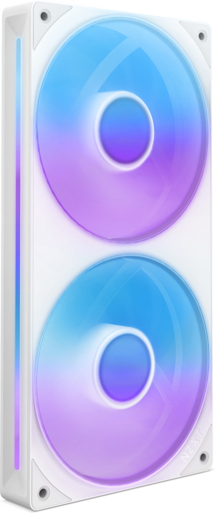 NZXT F240 RGB CORE-vifte, 2 * 120 mm, hvit Det integrerte