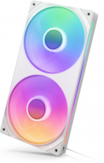 NZXT F240 RGB CORE-vifte, 2 * 120 mm, hvit Det integrerte