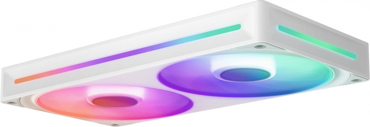 NZXT F240 RGB CORE-vifte, 2 * 120 mm, hvit Det integrerte