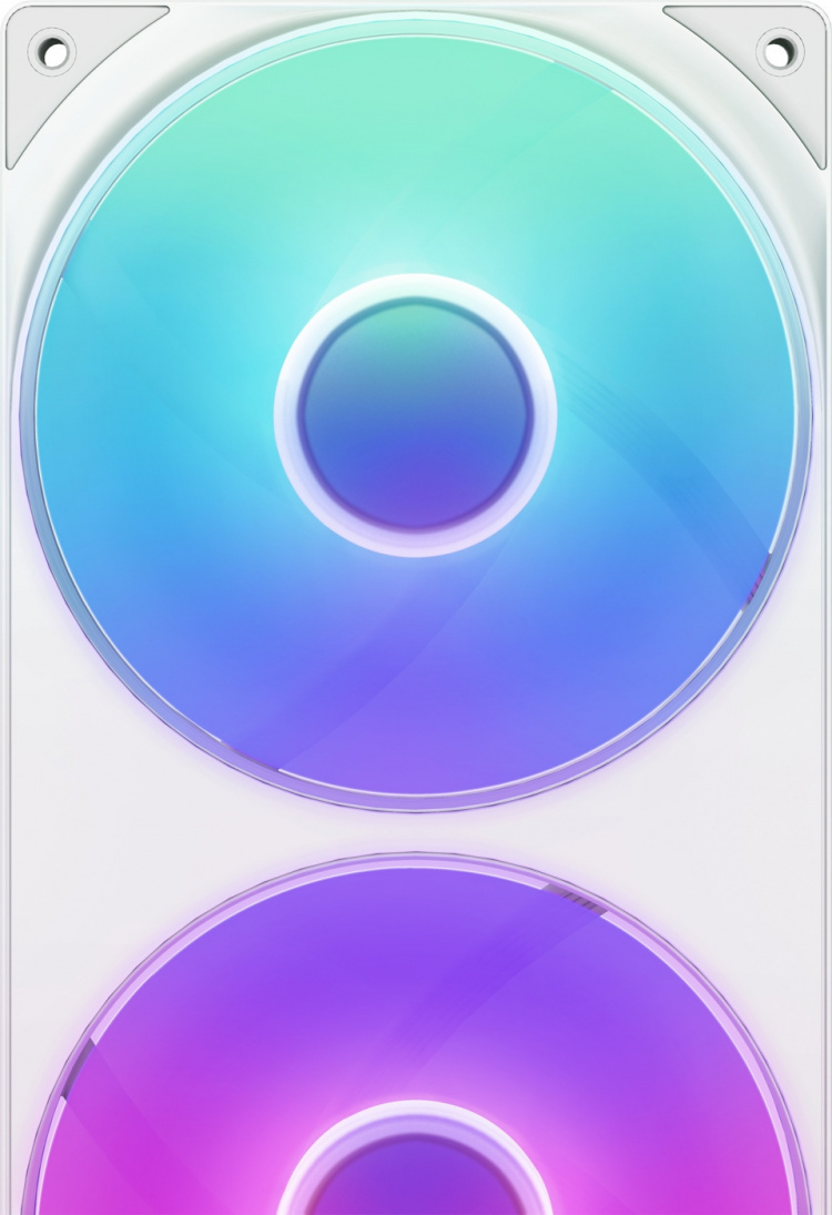 NZXT F360 RGB CORE-vifte, 3 * 120 mm, hvit Det integrerte