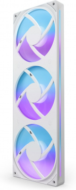 NZXT F360 RGB CORE-vifte, 3 * 120 mm, hvit Det integrerte