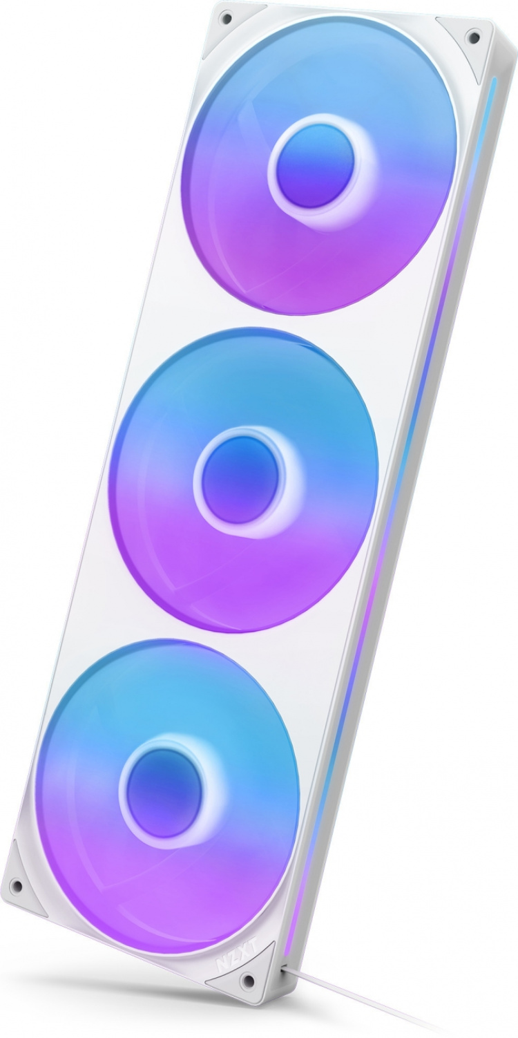 NZXT F360 RGB CORE-vifte, 3 * 120 mm, hvit Det integrerte