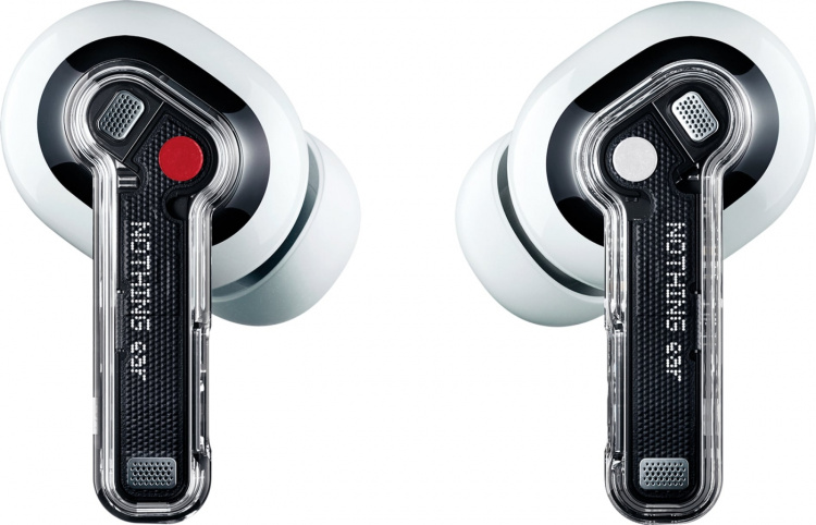 Nothing Ear-øretelefoner med støyreduksjon, hvite