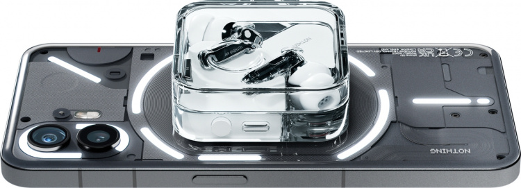 Nothing Ear-øretelefoner med støyreduksjon, hvite