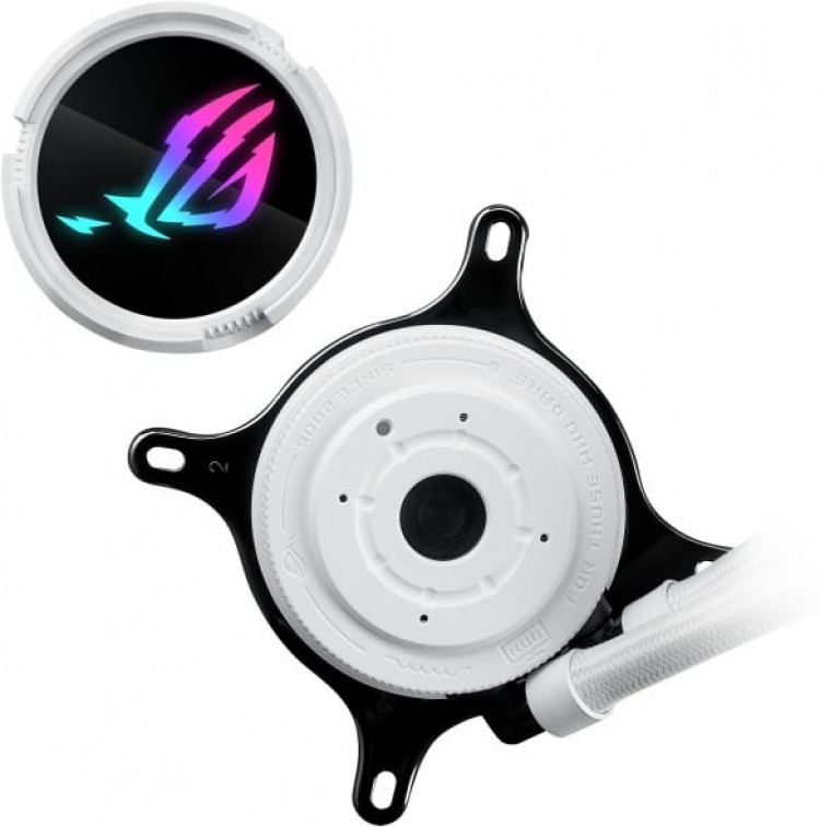 ASUS ROG STRIX LC III 240 ARGB White Edition – væskekjølesystem, hvitt