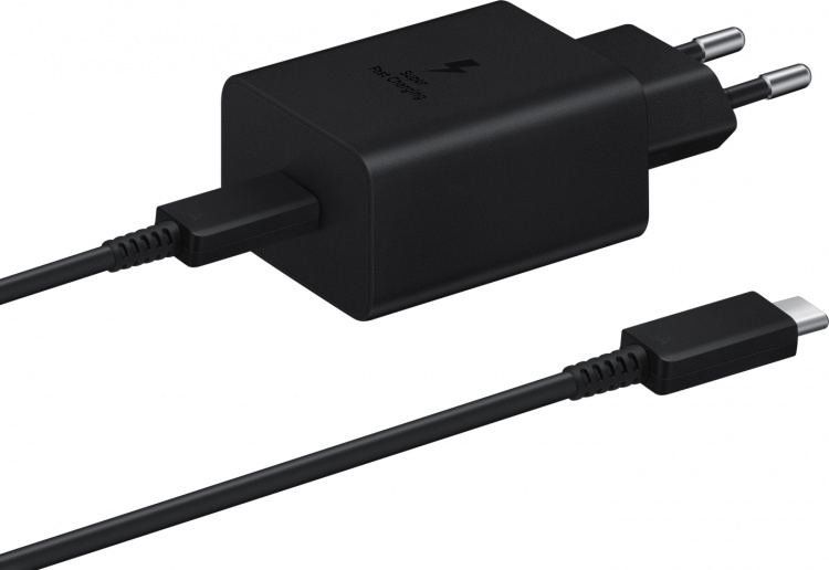 Samsung 45 W hurtiglader med USB-C-kabel, svart