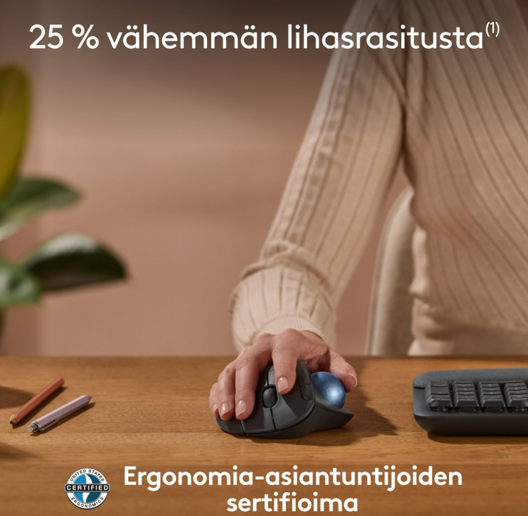 Logitech Ergo M575S -kulemus, grafitt