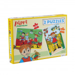 ASTRID LINDGREN Puslespill Pippi 2 Puslespill 12stk + 24stk