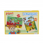 ASTRID LINDGREN Puslespill Pippi 2 Puslespill 12stk + 24stk