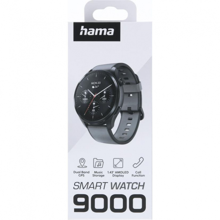 Hama Smartklokke 9000 Antrasitt