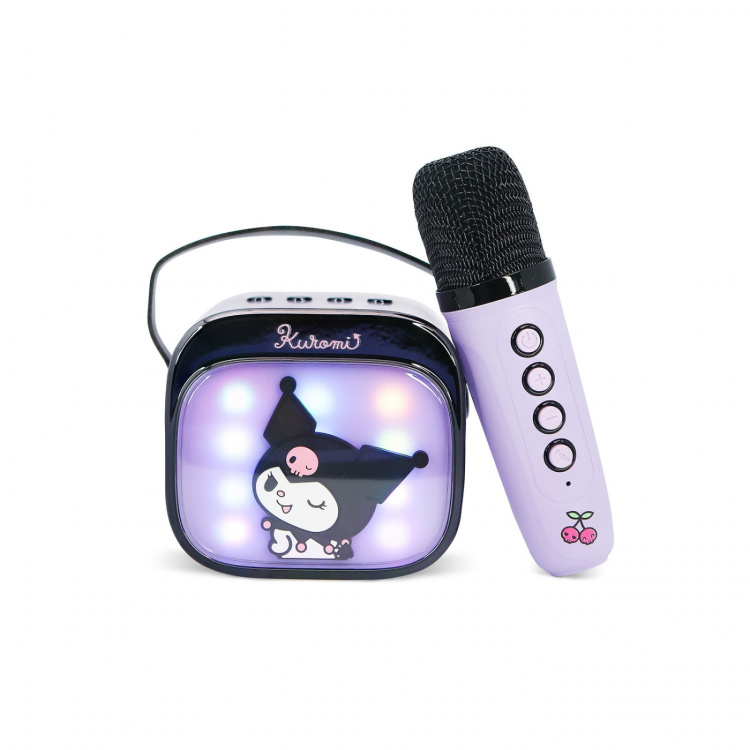 KUROMI Karaokehøyttaler Popsing Mikrofon LED