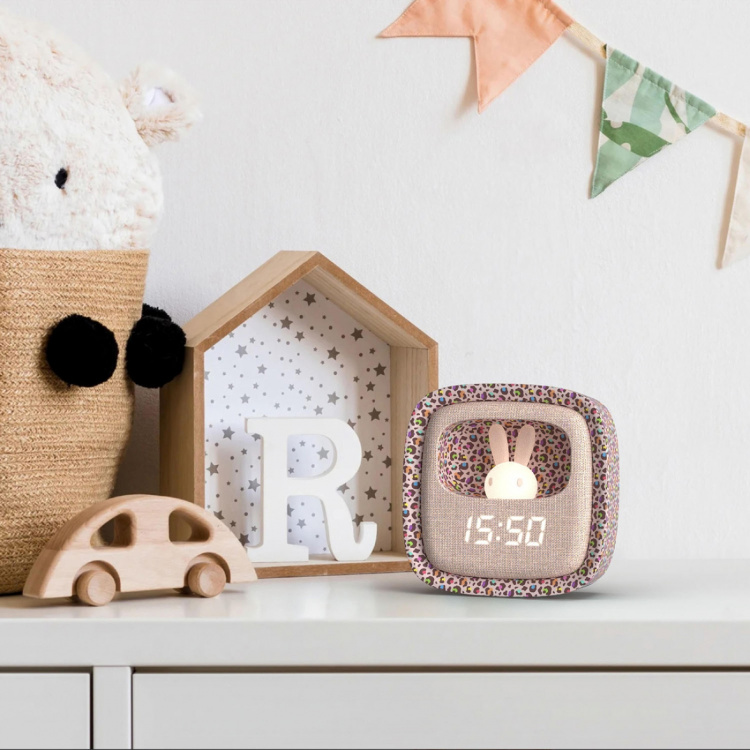 Mobility On Board Vekkerklokke med Lys Billy Clock Blue Leopard