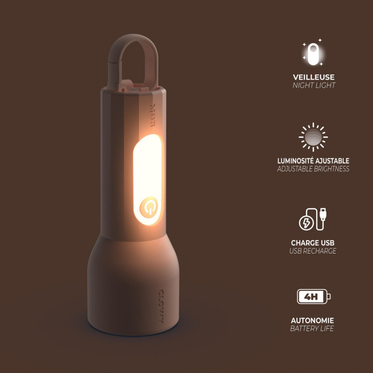 Mobility On Board Lommelykt Glowy Rosa