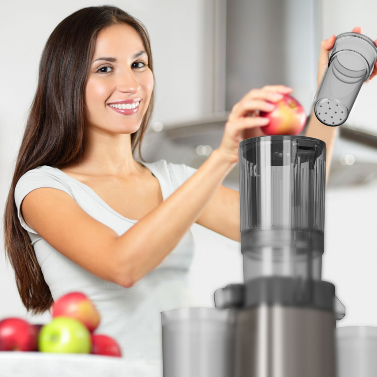 BLACK+DECKER Juicer Slow Juicer 1400W Rustfritt Stål