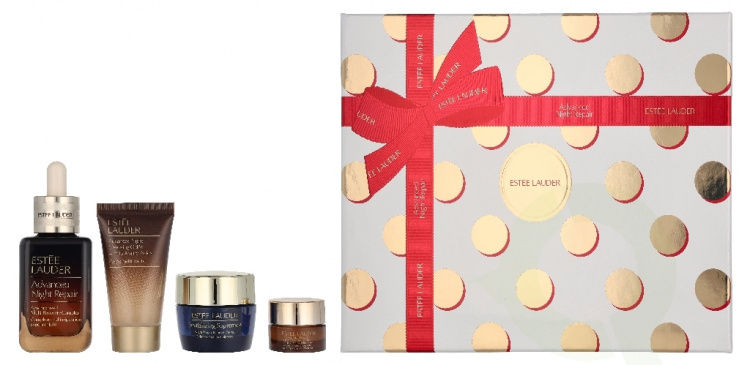 Estee Lauder The Lift + Glow Routine Set 100 ml Advanced Night Repair Serum 50ml /Advanced Night Repair Cleansing Gelée 30ml+ Revitalizing Supreme+ Bounce Night Creme 15ml + Advanced Night Repair Eye Supercharged Gel-Creme 5ml