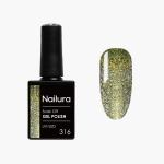 Nailura Gelpolish 316 – Glitrende gulgrønn – 10 ml
