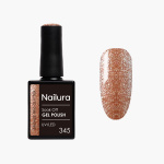 Nailura Gelpolish 345 – Bronse-rød glitter – 10 ml