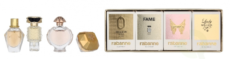 Paco Rabanne Miniatures Set 20 ml EDP - Lady Million 5ml/Olympea 6ml/Fame 4ml/Million Gold For Her 5ml