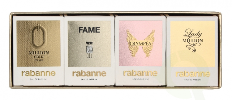 Paco Rabanne Miniatures Set 20 ml EDP - Lady Million 5ml/Olympea 6ml/Fame 4ml/Million Gold For Her 5ml