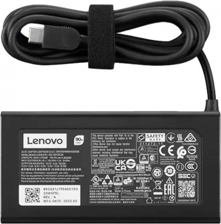 Lenovo 100 W AC-adapter (USB Type-C) – strømforsyning. Laderen er