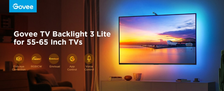 Govee TV Backlight 3 Lite – LED-lysbånd, for TV-er på