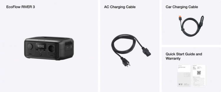 EcoFlow River 3 bærbar strømstasjon, 245 Wh