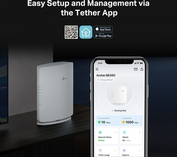 TP-Link Archer BE450 Dual-Band WiFi 7-ruter