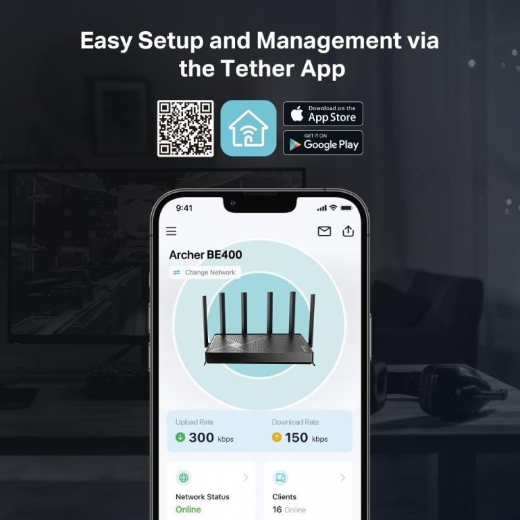 TP-Link Archer BE400 Dual-Band WiFi 7-ruter