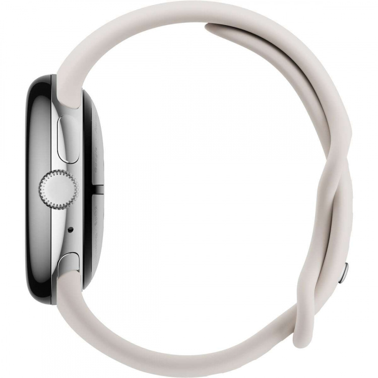 Google Pixel Watch 3 WiFi-smartklokke, 41 mm, Porcelain / Polished Silver