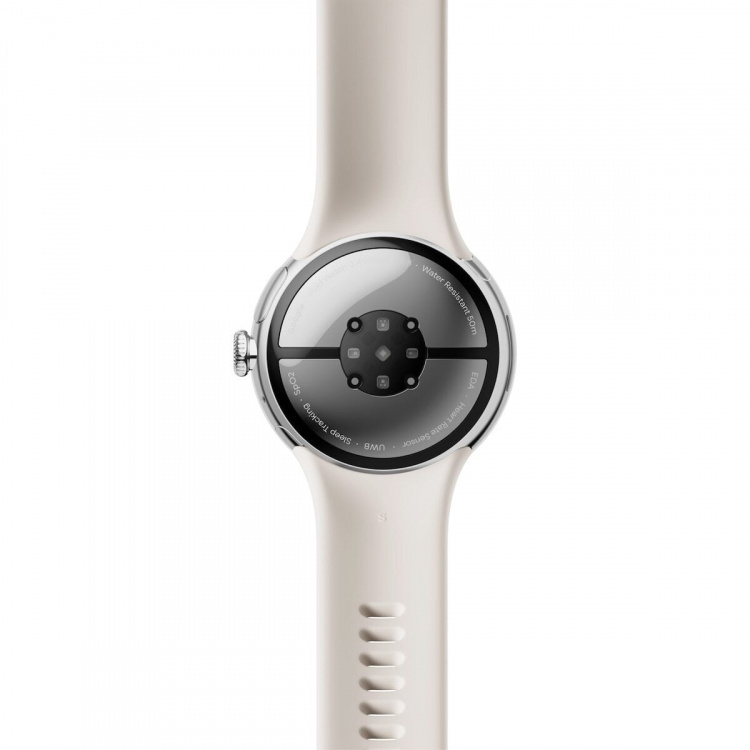 Google Pixel Watch 3 WiFi-smartklokke, 41 mm, Porcelain / Polished Silver