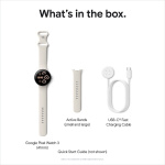 Google Pixel Watch 3 WiFi-smartklokke, 41 mm, Porcelain / Polished Silver
