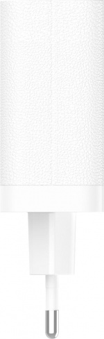 OnePlus SUPERVOOC 120 W strømadapter med to porter, hvit.