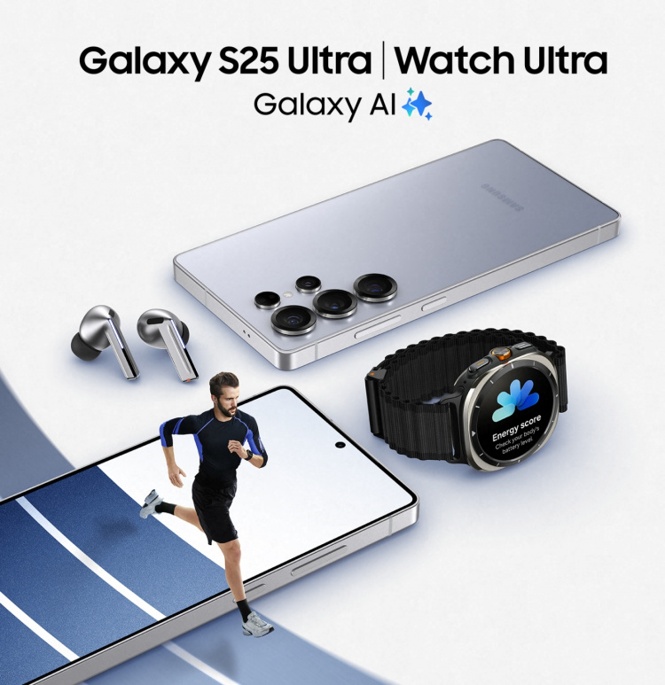 Samsung Galaxy S25 Ultra 5G-telefon, 512/12 GB, Titanium Whitesilver