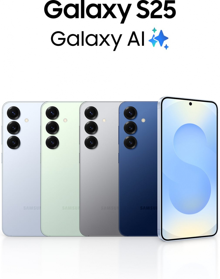 Samsung Galaxy S25 5G-telefon, 128/12 GB, Icy Blue